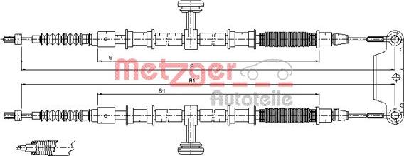 Metzger 11.5944 - Cablu, frana de parcare parts5.com