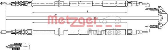 Metzger 11.5950 - Cablu, frana de parcare parts5.com