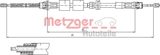 Metzger 11.5507 - Cable, parking brake parts5.com