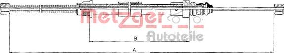 Metzger 11.6673 - Sajla, ručna kočnica parts5.com