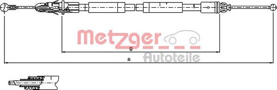 Metzger 11.6804 - Vaijeri, seisontajarru parts5.com