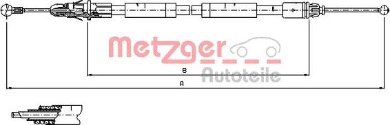 Metzger 11.6805 - Vaijeri, seisontajarru parts5.com