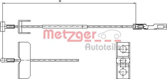 Metzger 11.6803 - Жило, ръчна спирачка parts5.com