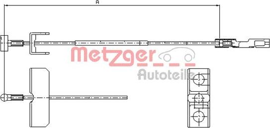 Metzger 11.6802 - Vaijeri, seisontajarru parts5.com