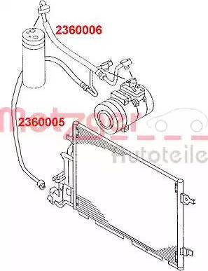 Metzger 2360005 - Σωλήνας υψ. πίεσης, σύσ. κλιματ. parts5.com