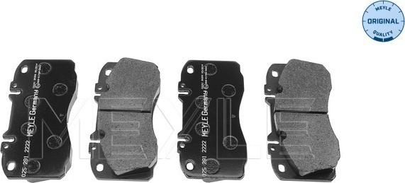 Meyle 025 291 2222 - Brake Pad Set, disc brake parts5.com