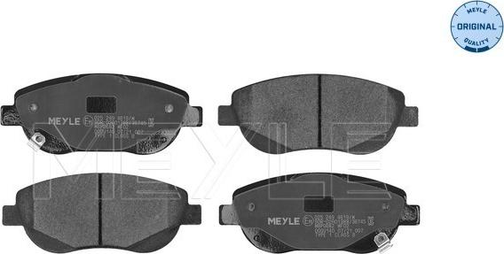 Meyle 025 249 4619/W - Komplet kočnih obloga, disk kočnica parts5.com