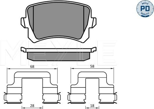 Meyle 025 244 8317/PD - Brake Pad Set, disc brake parts5.com