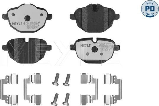 Meyle 025 245 6118/PD - Sada brzdových platničiek kotúčovej brzdy parts5.com