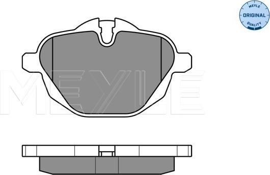 Meyle 025 245 6118 - Sada brzdových platničiek kotúčovej brzdy parts5.com