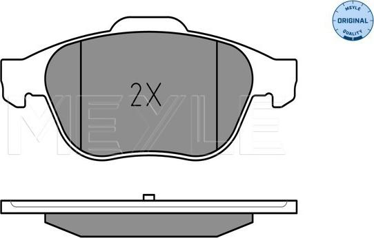 Meyle 025 245 3618 - Sada brzdových platničiek kotúčovej brzdy parts5.com