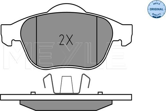 Meyle 025 245 3618 - Sada brzdových platničiek kotúčovej brzdy parts5.com