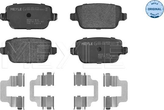 Meyle 025 245 3715 - Bremsbelagsatz, Scheibenbremse parts5.com