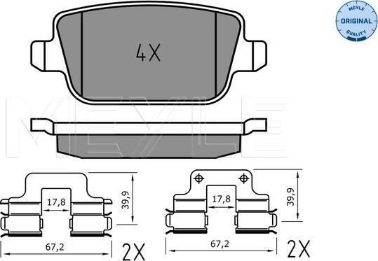 Meyle 025 245 3716 - Fékbetétkészlet, tárcsafék parts5.com