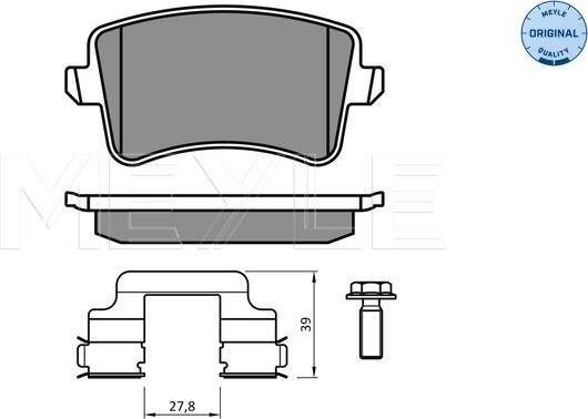 Meyle 025 246 0617/K2 - Set placute frana,frana disc parts5.com