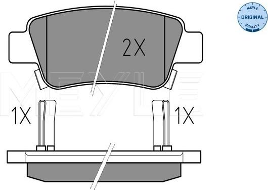 Meyle 025 246 3516/W - Σετ τακάκια, δισκόφρενα parts5.com