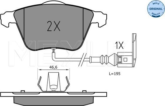 Meyle 025 240 2120 - Brake Pad Set, disc brake parts5.com