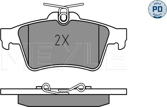 Meyle 025 241 3716/PD - Тормозные колодки, дисковые, комплект parts5.com