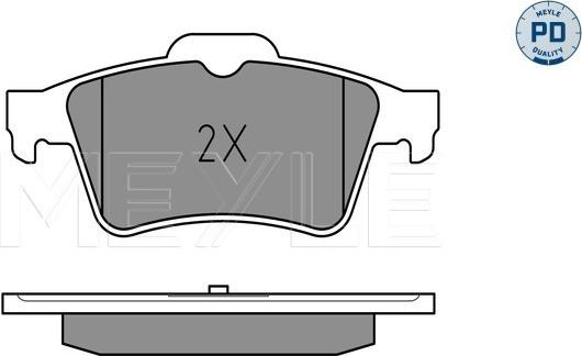 Meyle 025 241 3716/PD - Тормозные колодки, дисковые, комплект parts5.com