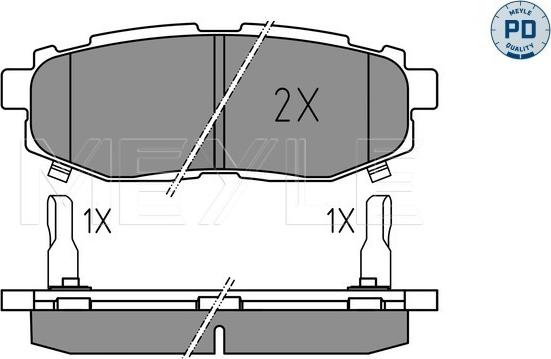 Meyle 025 248 5416/PD - Fékbetétkészlet, tárcsafék parts5.com