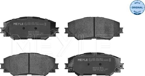 Meyle 025 243 3617 - Kit de plaquettes de frein, frein à disque parts5.com