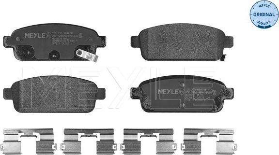 Meyle 025 250 9616/W - Sada brzdových platničiek kotúčovej brzdy parts5.com