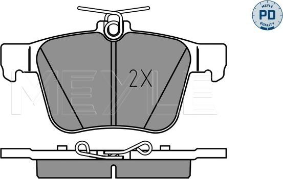 Meyle 025 250 0916/PD - Sada brzdových platničiek kotúčovej brzdy parts5.com