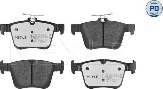 Meyle 025 250 0816/PD - Brake Pad Set, disc brake parts5.com