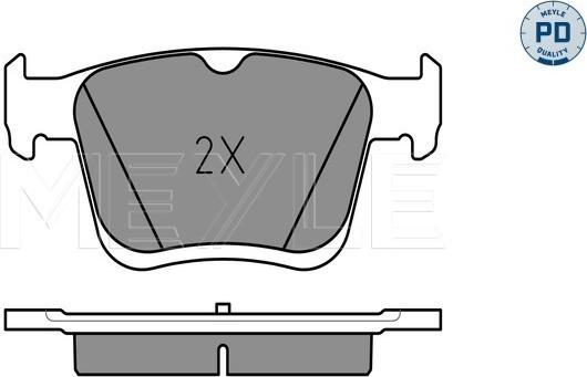 Meyle 025 250 0816/PD - Set placute frana,frana disc parts5.com