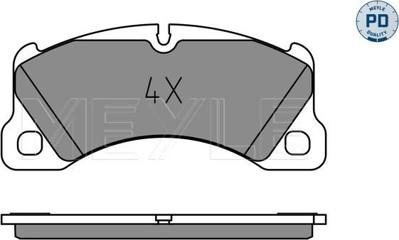 Meyle 025 250 0717/PD - Комплект спирачно феродо, дискови спирачки parts5.com