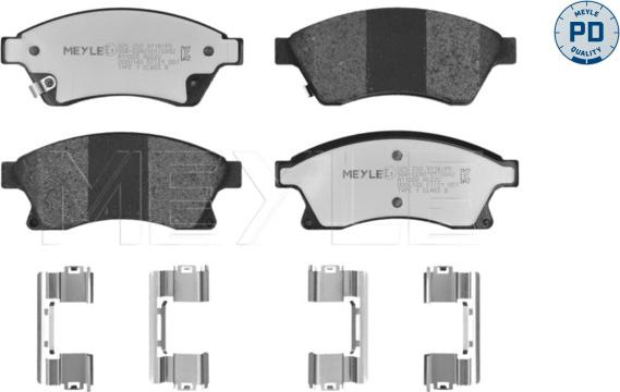 Meyle 025 250 3118/PD - Fékbetétkészlet, tárcsafék parts5.com