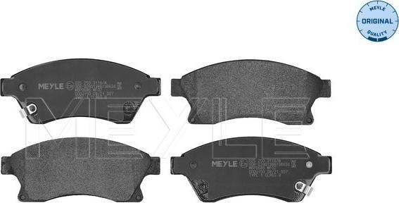 Meyle 025 250 3118/W - Fékbetétkészlet, tárcsafék parts5.com