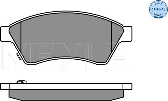 Meyle 025 250 3118/W - Sada brzdových platničiek kotúčovej brzdy parts5.com