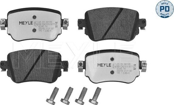 Meyle 025 251 0917/PD - Комплект спирачно феродо, дискови спирачки parts5.com