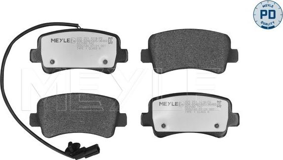 Meyle 025 251 1218/PD - Set placute frana,frana disc parts5.com