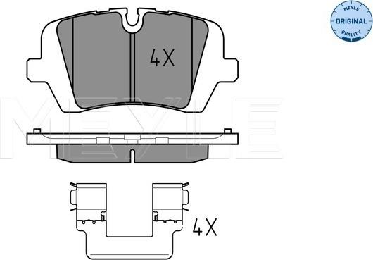 Meyle 025 257 2016 - Fékbetétkészlet, tárcsafék parts5.com