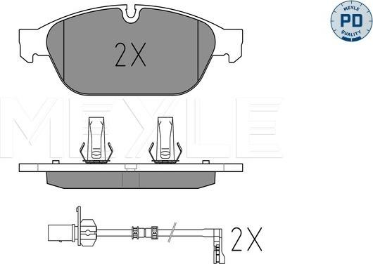 Meyle 025 261 5820/PD - Комплект спирачно феродо, дискови спирачки parts5.com