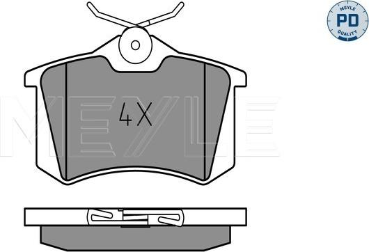 Meyle 025 209 6115/PD - Zestaw klocków hamulcowych, hamulce tarczowe parts5.com