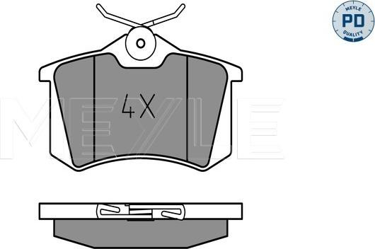 Meyle 025 209 6117/PD - Zestaw klocków hamulcowych, hamulce tarczowe parts5.com