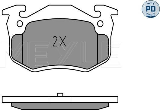 Meyle 025 209 7311/PD - Комплект спирачно феродо, дискови спирачки parts5.com