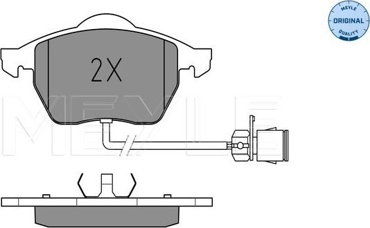 Meyle 025 206 7619/W - Sada brzdových platničiek kotúčovej brzdy parts5.com