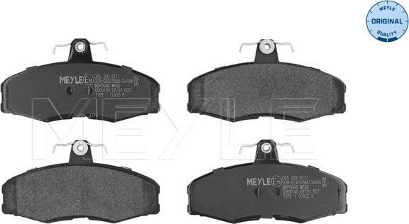 Meyle 025 208 6117 - Brake Pad Set, disc brake parts5.com