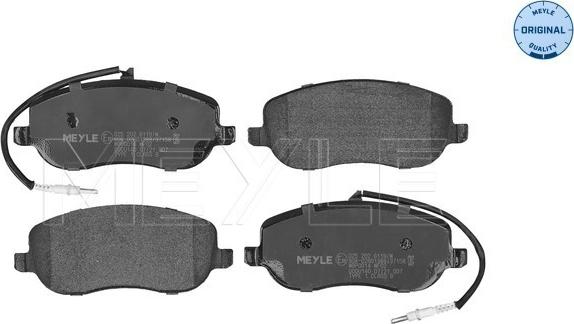 Meyle 025 202 6119/W - Piduriklotsi komplekt,ketaspidur parts5.com