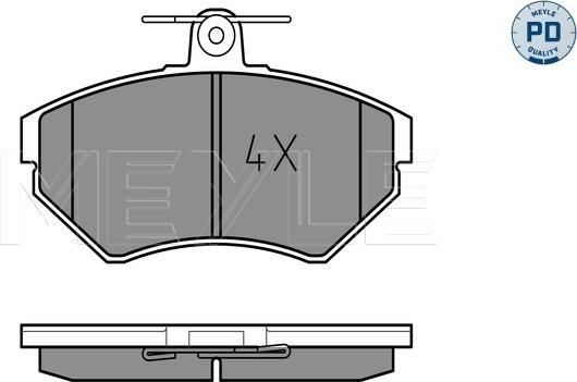 Meyle 025 219 4516/PD - Kit de plaquettes de frein, frein à disque parts5.com