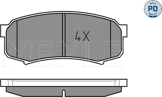 Meyle 025 219 4715/PD - Fékbetétkészlet, tárcsafék parts5.com