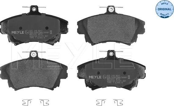 Meyle 025 219 8317 - Brake Pad Set, disc brake parts5.com