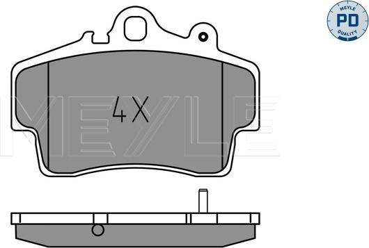 Meyle 025 219 3715/PD - Set placute frana,frana disc parts5.com