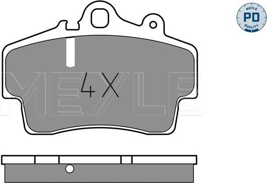 Meyle 025 219 3716/PD - Set placute frana,frana disc parts5.com