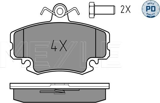 Meyle 025 214 6318/PD - Sada brzdových destiček, kotoučová brzda parts5.com