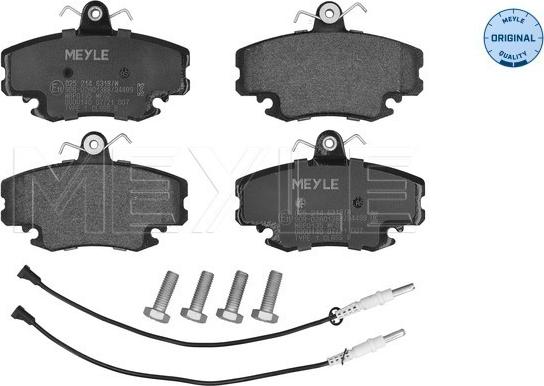 Meyle 025 214 6318/W - Sada brzdových destiček, kotoučová brzda parts5.com